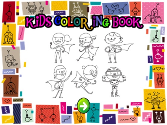 Super Power Girls Mom&Dad Family coloring book fun starter game iPad screenshot