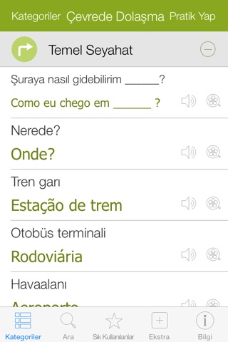 Portuguese Video Dictionary - Learn and Speak with Video Phrasebook screenshot 2