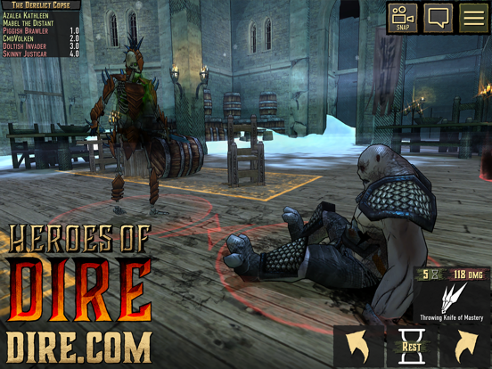 Heroes of Dire iPad app afbeelding 1