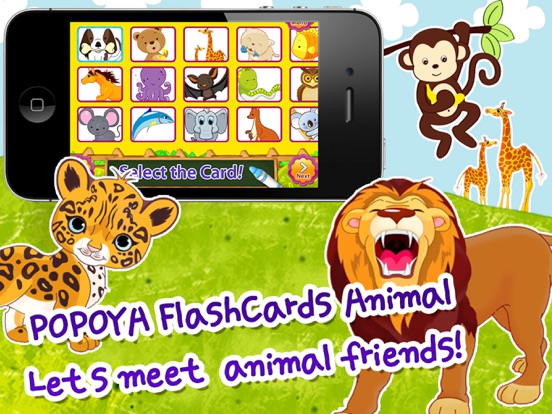 POPOYA Korean Animal FlashCards iPad screenshot