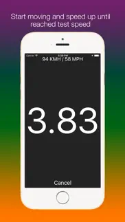 speedup - acceleration test 0-100 kmh 0-60 mph iphone bildschirmfoto 2
