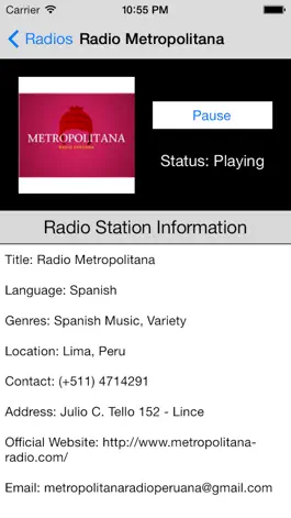Game screenshot Peru Radio Live Player (Lima / Spanish / Perú) hack