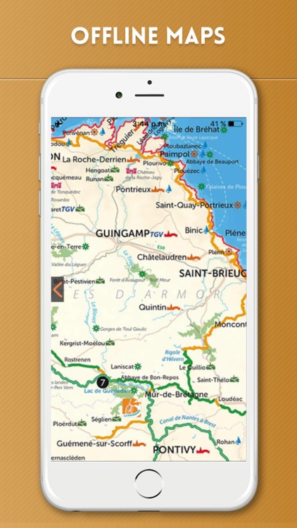 Brittany Travel Guide with Offline City Street Map screenshot-4