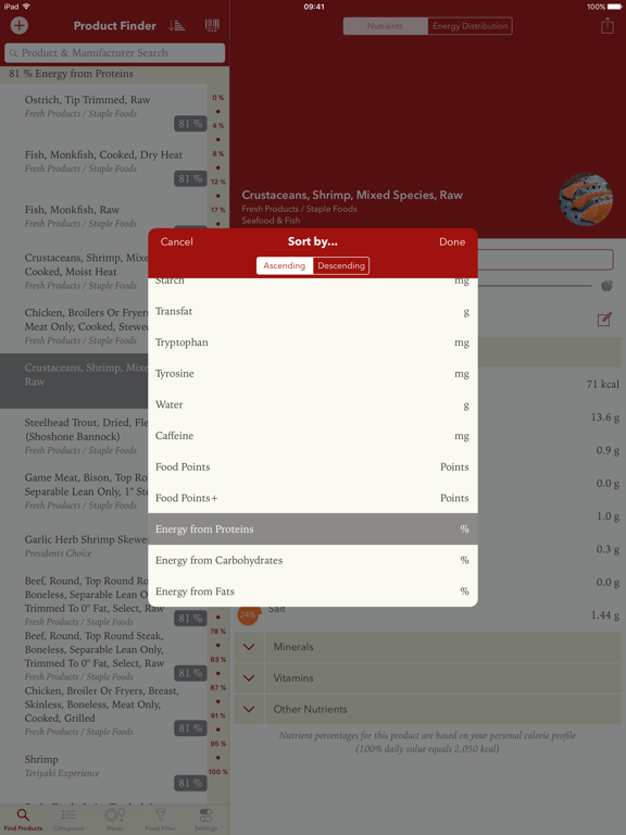 NutriCheck Food Nutrition Info iPad screenshot 4 - Reference app