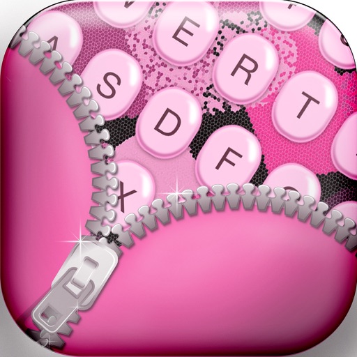 Girly Keyboards with Pink Background Theme & Emoji icon