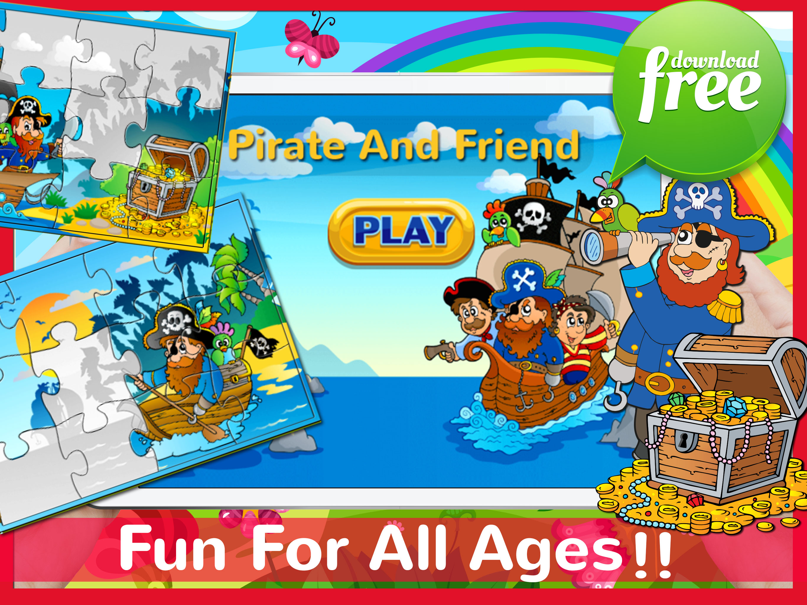Pirate & Friend Jigsaw Puzzles For Kids & Toddlers screenshot 6
