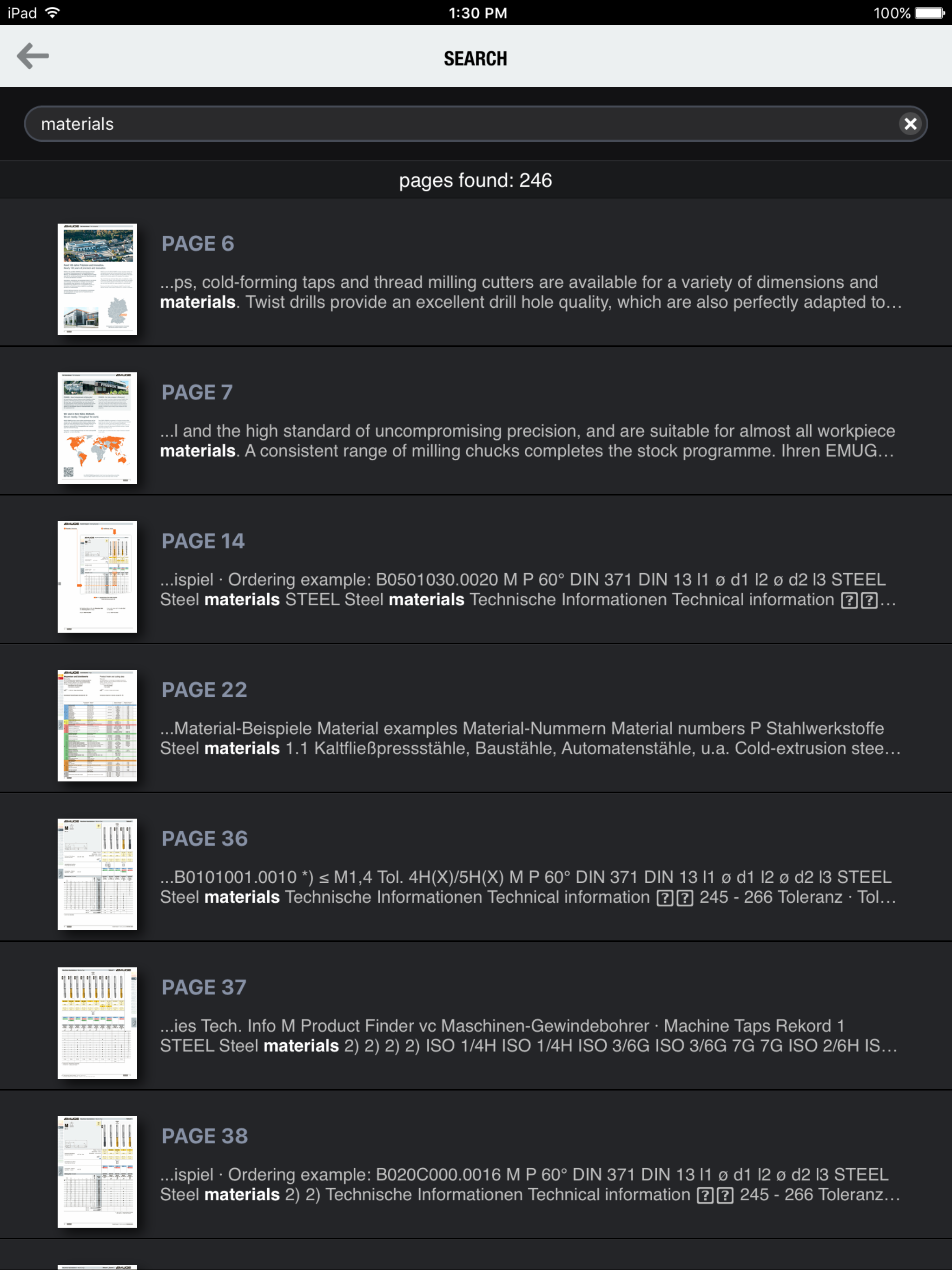 EF Catalogues · Kataloge