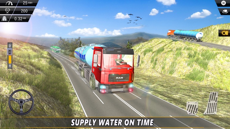 Offroad Water Tanker Transport - Truck Driver screenshot-3