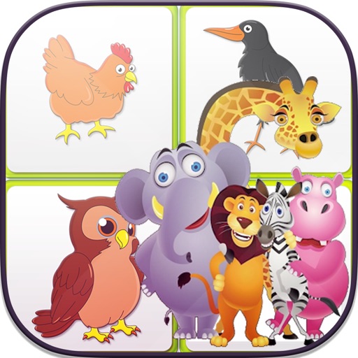 Animals memory game for kids - Matching Game
