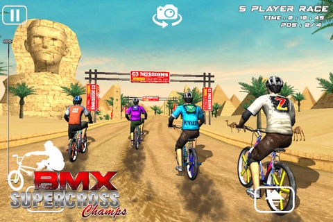 BMX Supercross Champs - Free Bicycle Stunt Racing screenshot 4