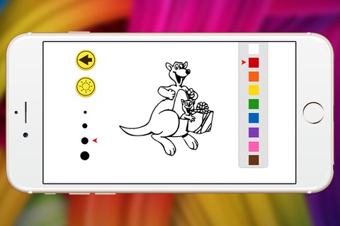 land animal coloring book kangaroo show for kid screenshot 3