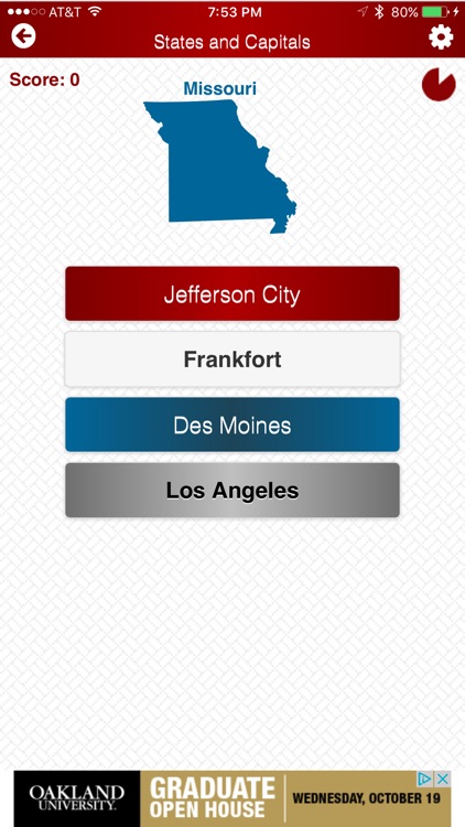 The States And Capitals Quiz