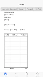 rental invoice iphone screenshot 2