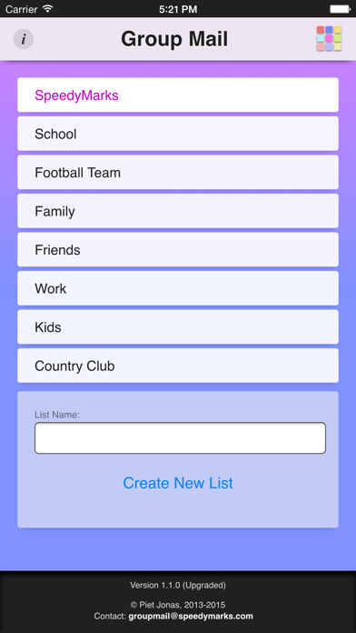 Screenshot #1 pour Group Mail App