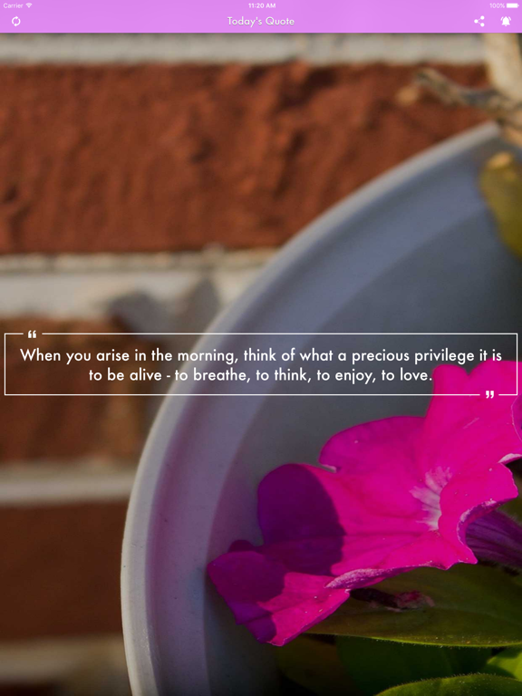 Morning Quote - Get inspired every morning iPad screenshot 4 - Social Networking app