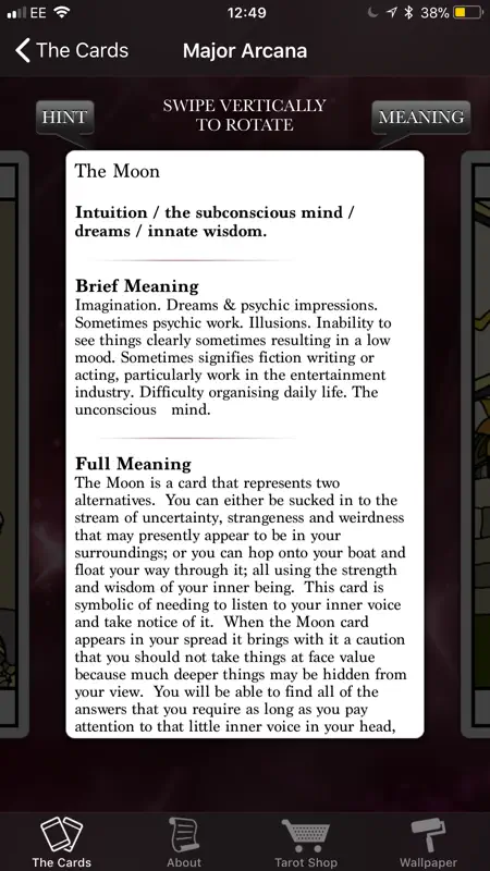 Tarot Card Meanings screenshot 3 of 5