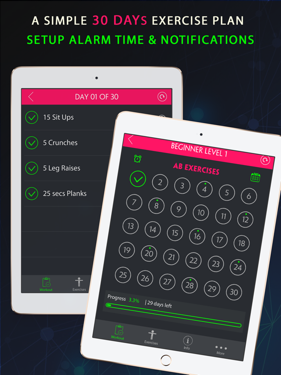 30 Day Ab Fitness Challenges ~ Daily Workout iPad screenshot 4 - Health & Fitness app