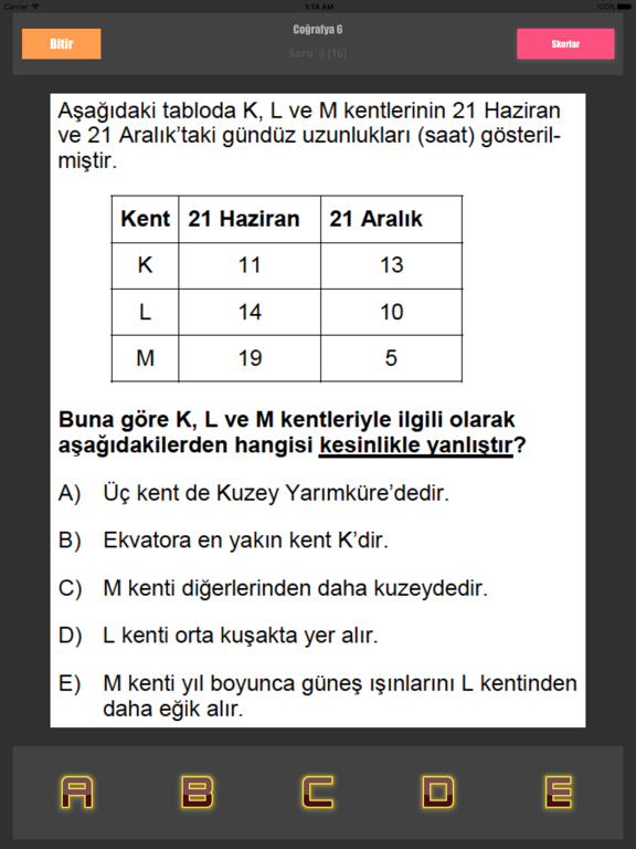 Screenshot #5 pour YGS Soruları