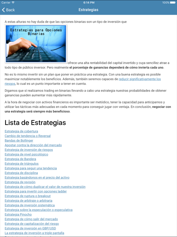 Screenshot #6 pour Operaciones Binarias - Invertir en Opciones