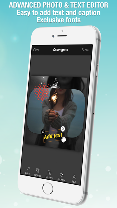 Coloragram - Layout And Post Entire Photo With Awesome Background. iPhone screenshot 5 - Photo & Video app