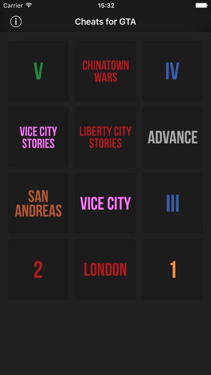 Cheats for GTA - for all Grand Theft Auto games