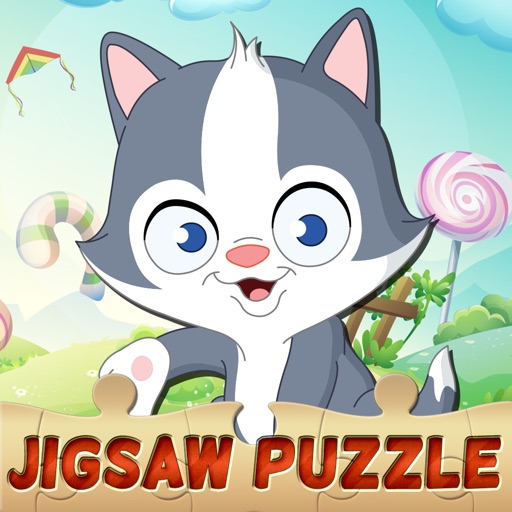Cat Jigsaw Puzzles for Toddlers Kids Learning Game iOS App