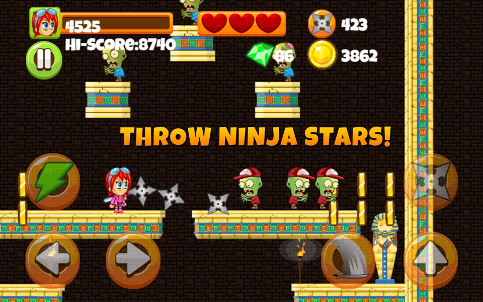 Ninja Kid vs Zombies - 8 Bit Retro Game screenshot 4