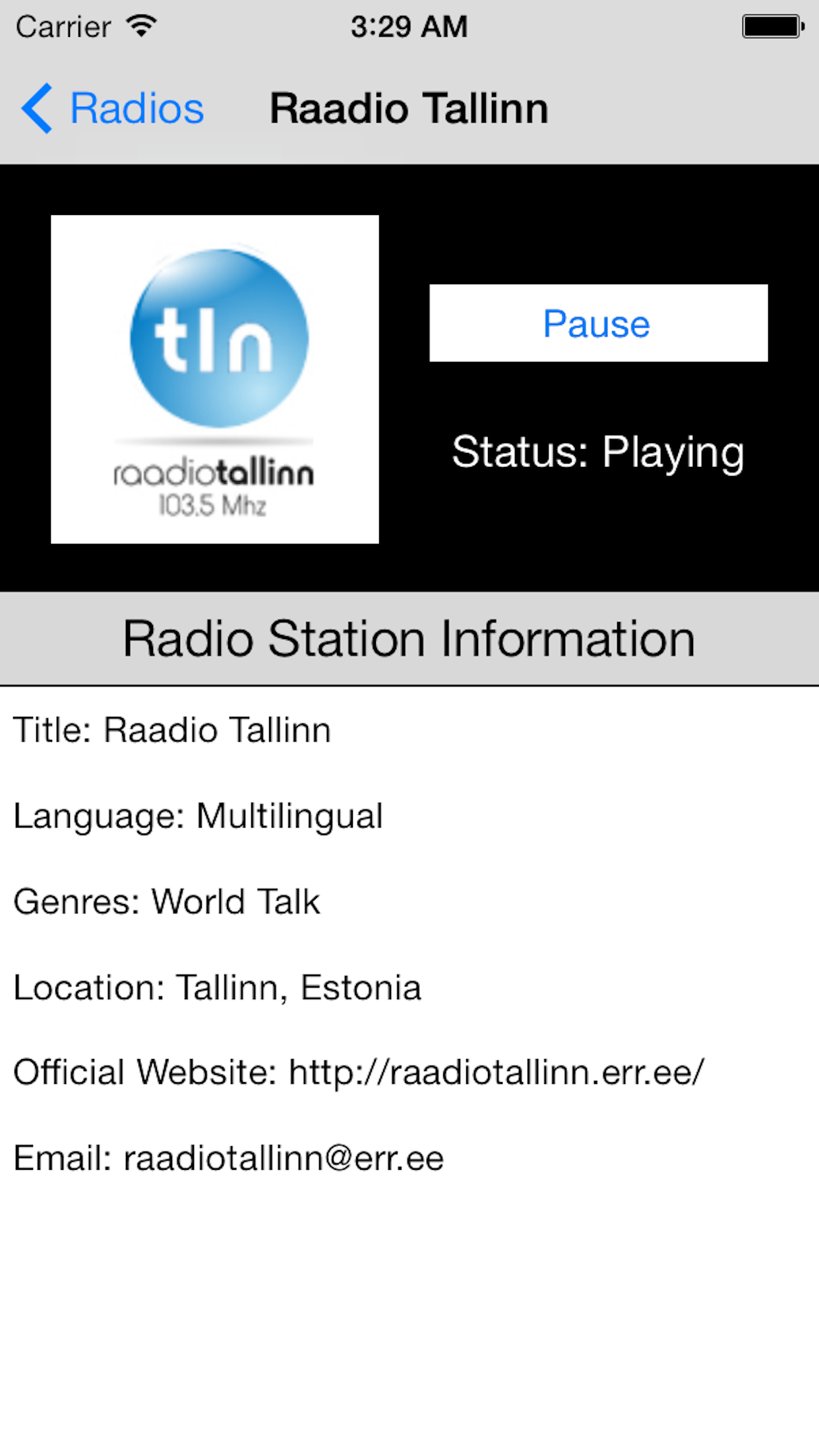Estonia Radio Live Player (Eesti Raadio/Estonian) screenshot 4