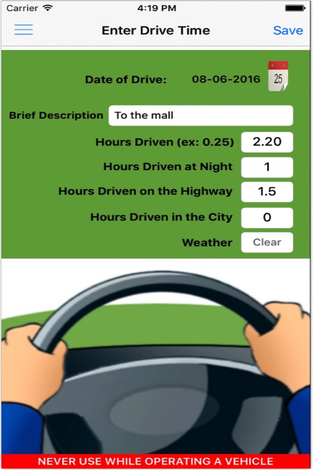 New Driver Log - Drivers license,driver education screenshot 3