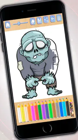 Game screenshot Paint and color zombies - Zombs coloring book for boys and girls apk