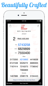 Malaysia Big Sweep Results screenshot