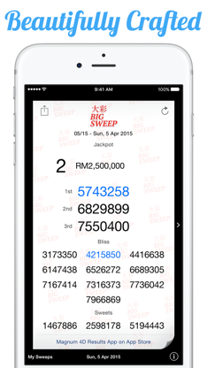 Malaysia Big Sweep Results screenshot 1
