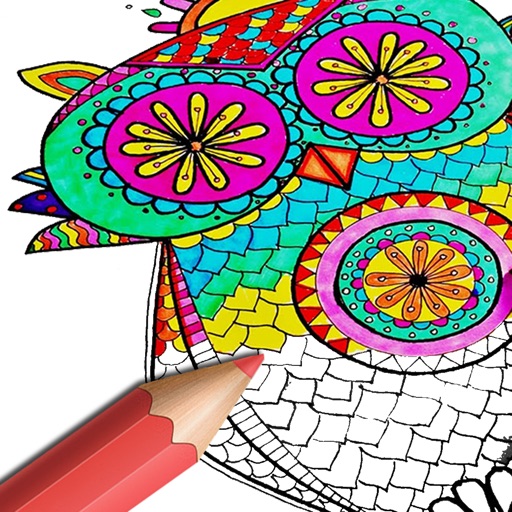 Birds Mandala Coloring Book for Adults - Relax! iOS App