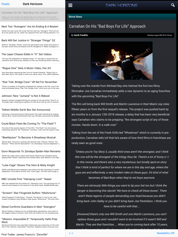 Screenshot #4 for Movie News - A News Reader for Movie Fans!