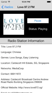 singapore radio live player (新加坡电台 / 電台) iphone screenshot 4