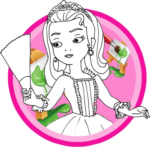 Coloring Page Sofia Girl Game For Kids icon