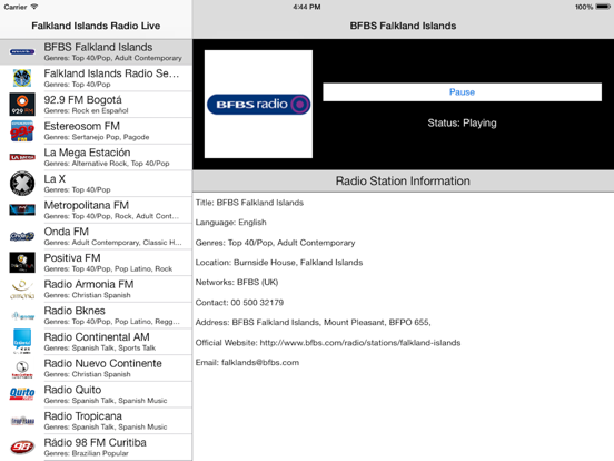 Screenshot #5 pour Falkland Islands Radio Live Player (Islas Malvinas