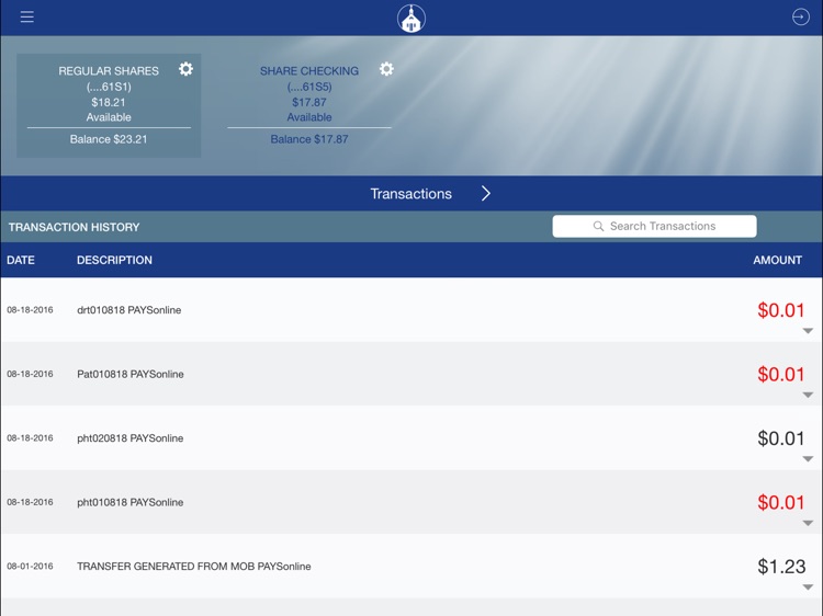 Parishioners Federal Credit Union for iPad
