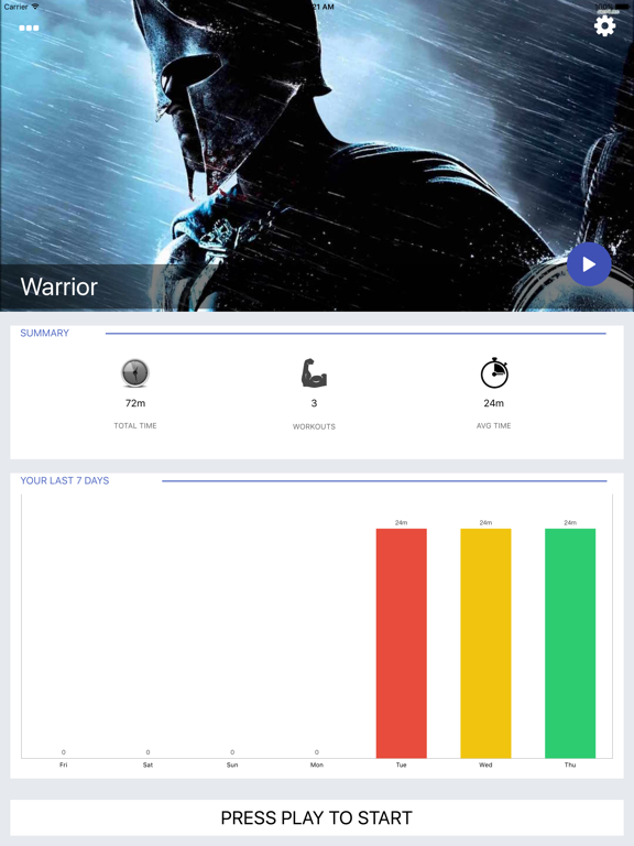 Screenshot #4 pour Warrior Workout Challenge Free - Strength, Muscle