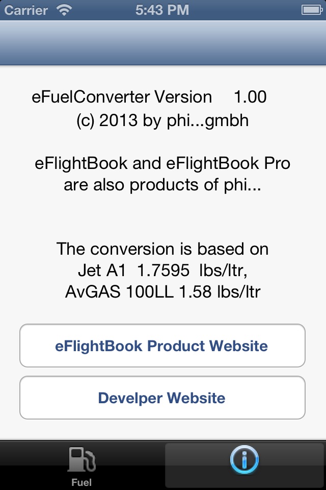 eFuelConverter screenshot 2