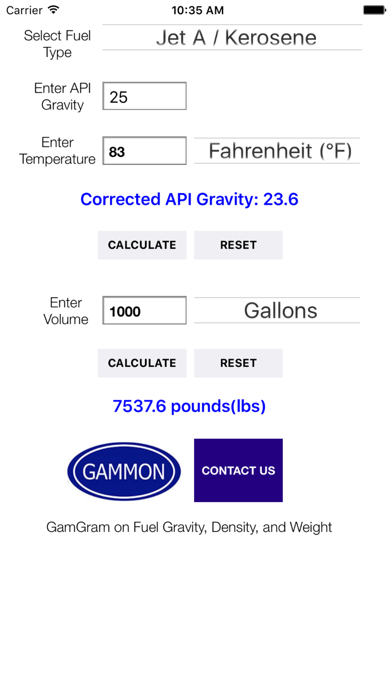 Gammon API Gravity Calculatorのおすすめ画像2