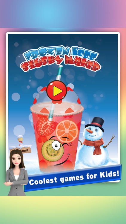 Frozen icee slushy maker: Make cold desserts! frozen drinks with magical decorations in crazy slush factory