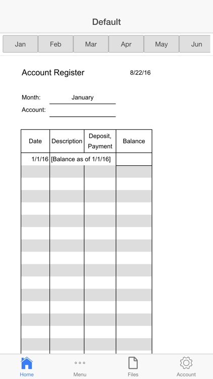 Account Register