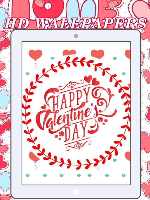 Valentine Day Wallpapers HD iPad screenshot 1 - Photo & Video app