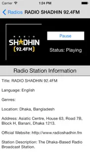 bangladesh radio live player (bengali / bangla stations) iphone screenshot 4