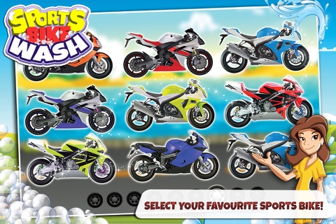 Sports Bike Wash – Repair & cleanup motorcycle in this spa salon game for kids screenshot 2