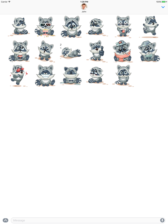 Screenshot #4 pour Raccoon - Stickers pour iMessage