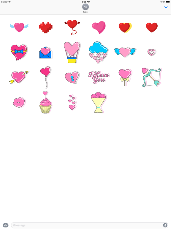 Screenshot #4 pour 80s Love Stickers Pack for iMessage