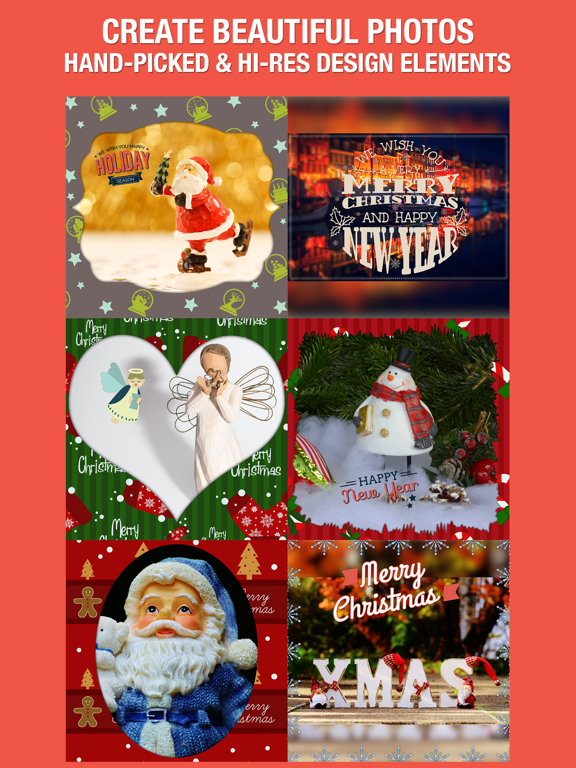 XmasPicFrames – Christmas & New Year Photo Frames iPad screenshot 2 - Photo & Video app