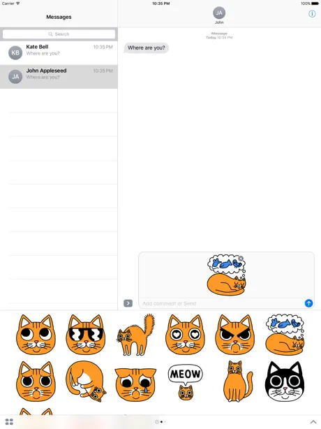 Orange Cat Stickers